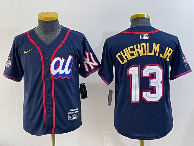 Youth 2025 New York Yankees 13 Chisholm Jr Nike MLB All Star Jersey style 725004